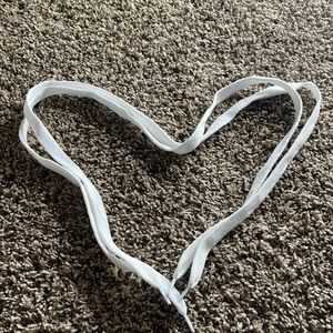 Fresh white thick shoe laces